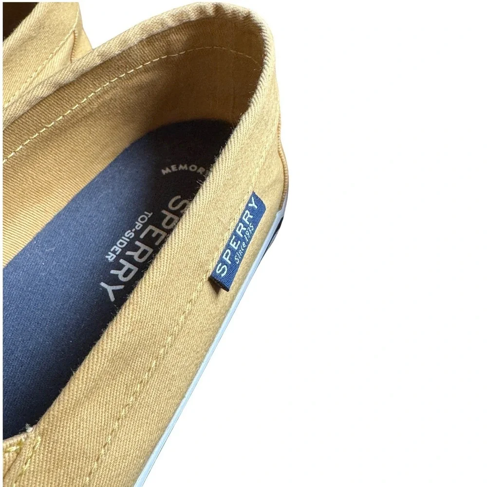 Sperry Top-Sider Crest Vibe Mustard Yellow Canvas Boat Shoes STS85784 Womens 9.5